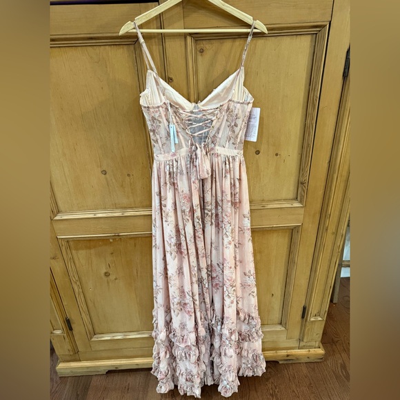 V. Chapman The Carmen Dress Peach Tapestry - Picture 4 of 6